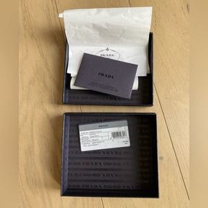 PRADA Blue EMPTY Wallet Box & Auth Card